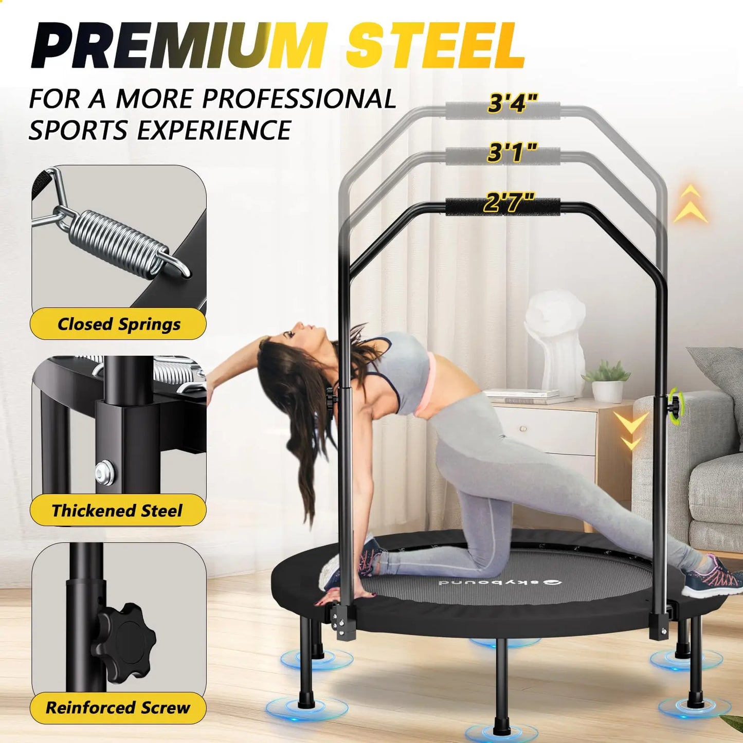 40" Foldable Mini Rebounder Trampoline