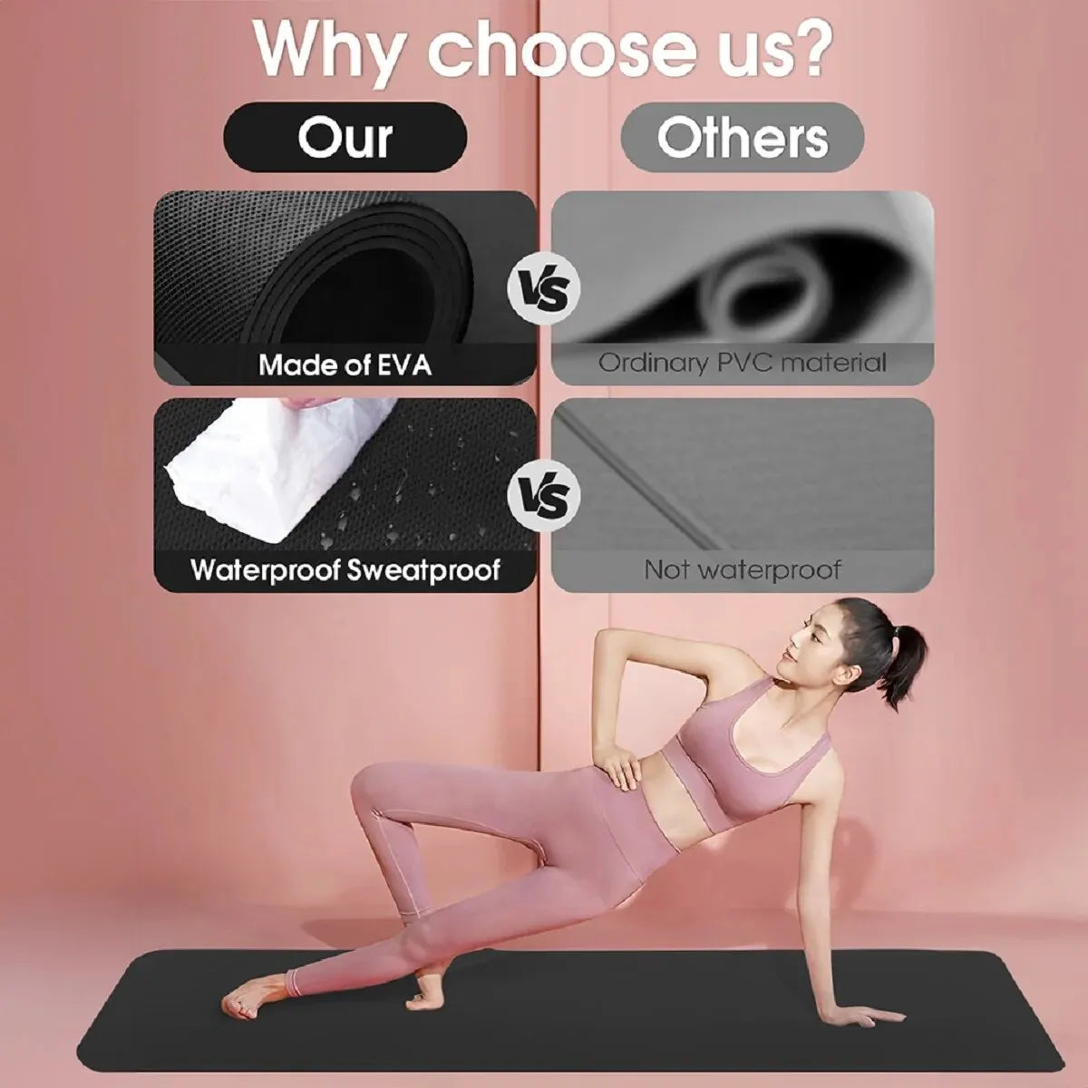 4mm Thick Anti-Slip EVA Yoga Mat