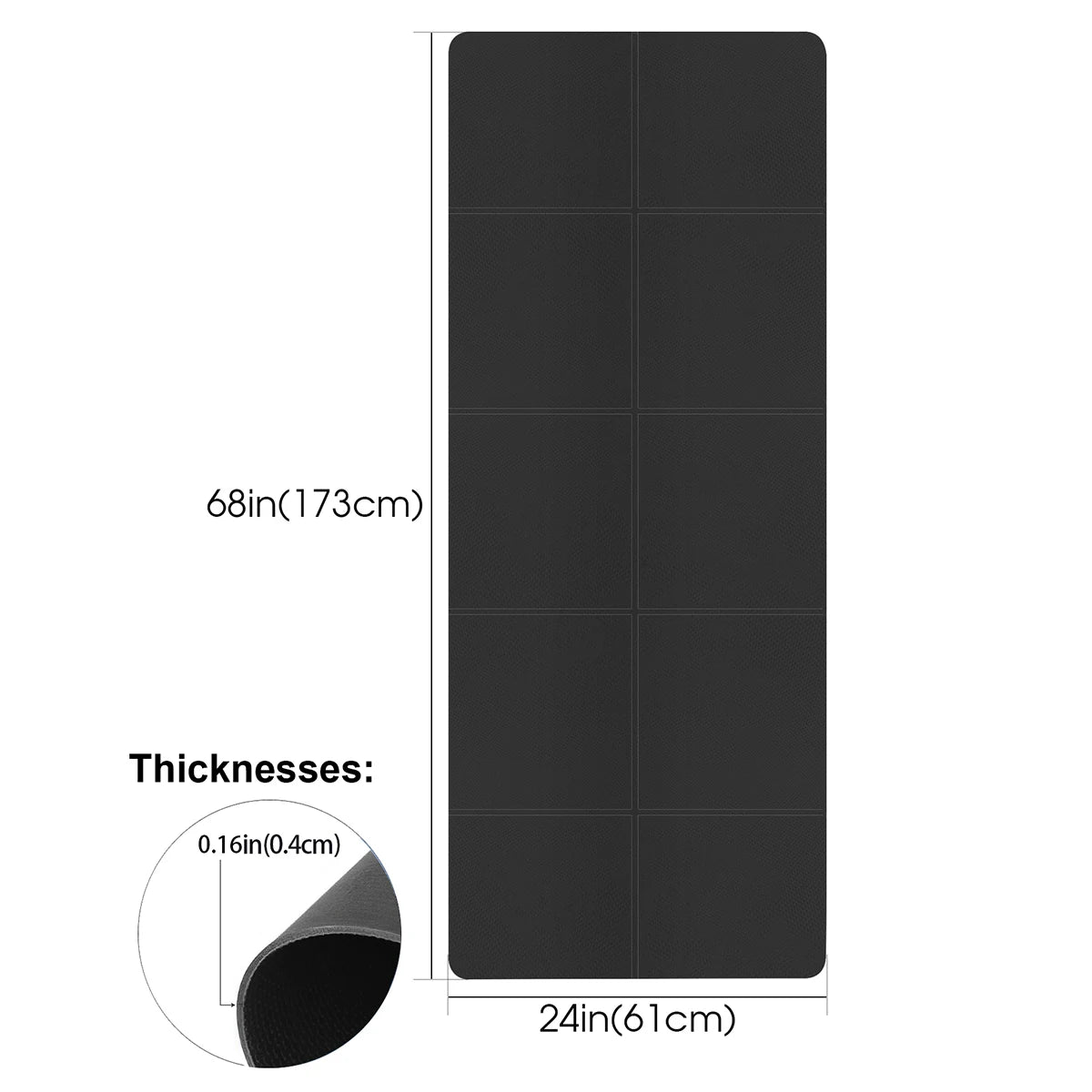 4mm Thick Anti-Slip EVA Yoga Mat