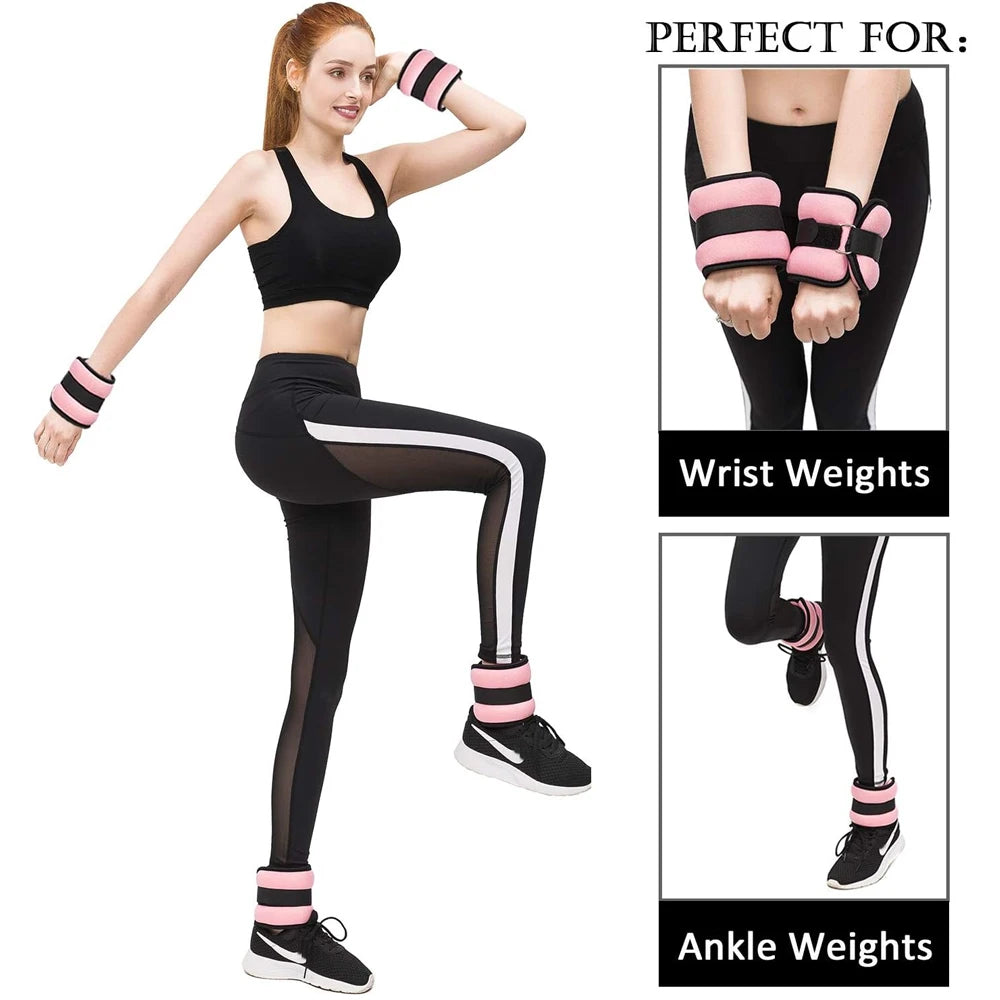 Pair Adjustable Ankle & Wrist Weights