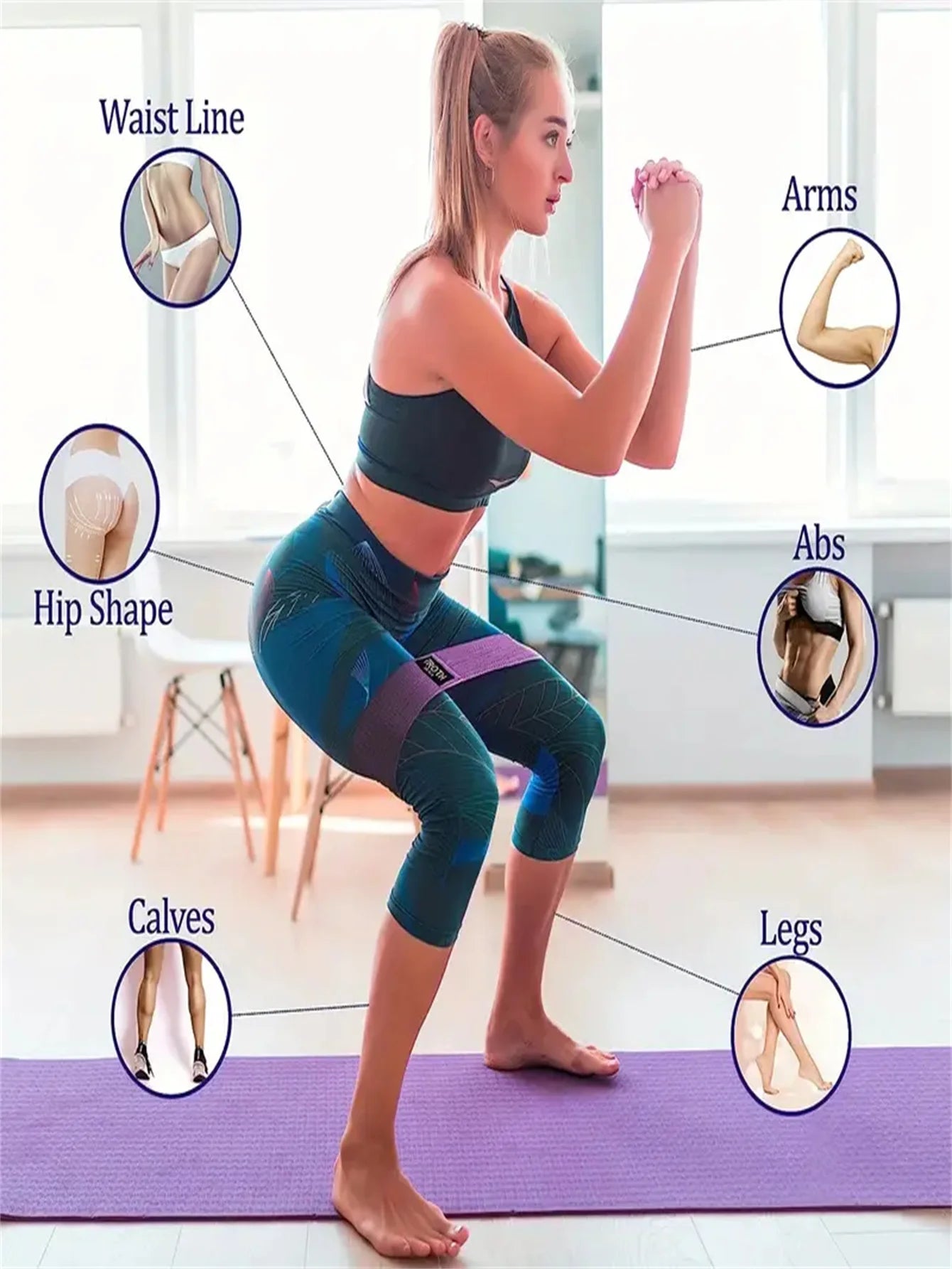 Pilates Yoga Resistance Bands Set